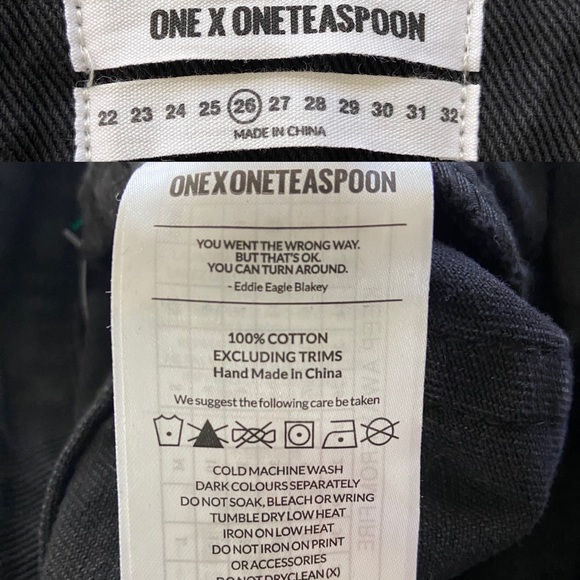 One Teaspoon Black Oak High Waist Freebirds Jeans Size 26 NEW - Picture 8 of 9